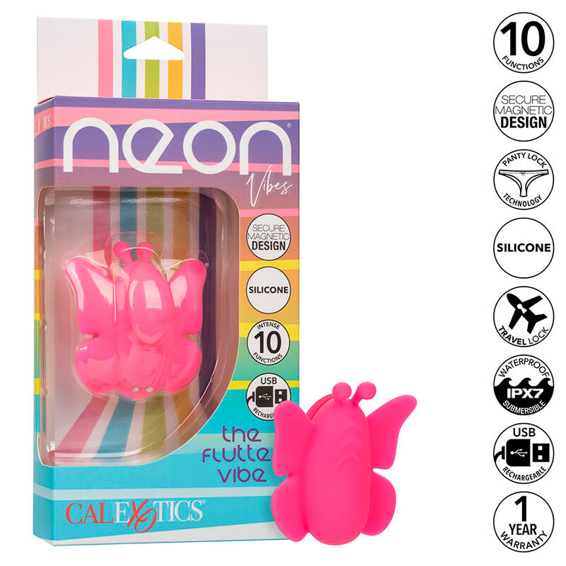 CALEXOTICS - NEON VIBES STIMOLATORE FLUTTER VIBE 10 VIBRAZIONI ROSA