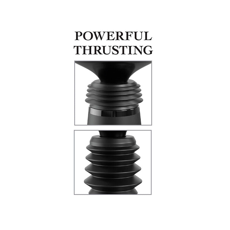 SERIE FETISH FANTASY - BODY DOCK THRUSTER CON DILDO E 7 MODALITÀ DI SPINTA, NERO