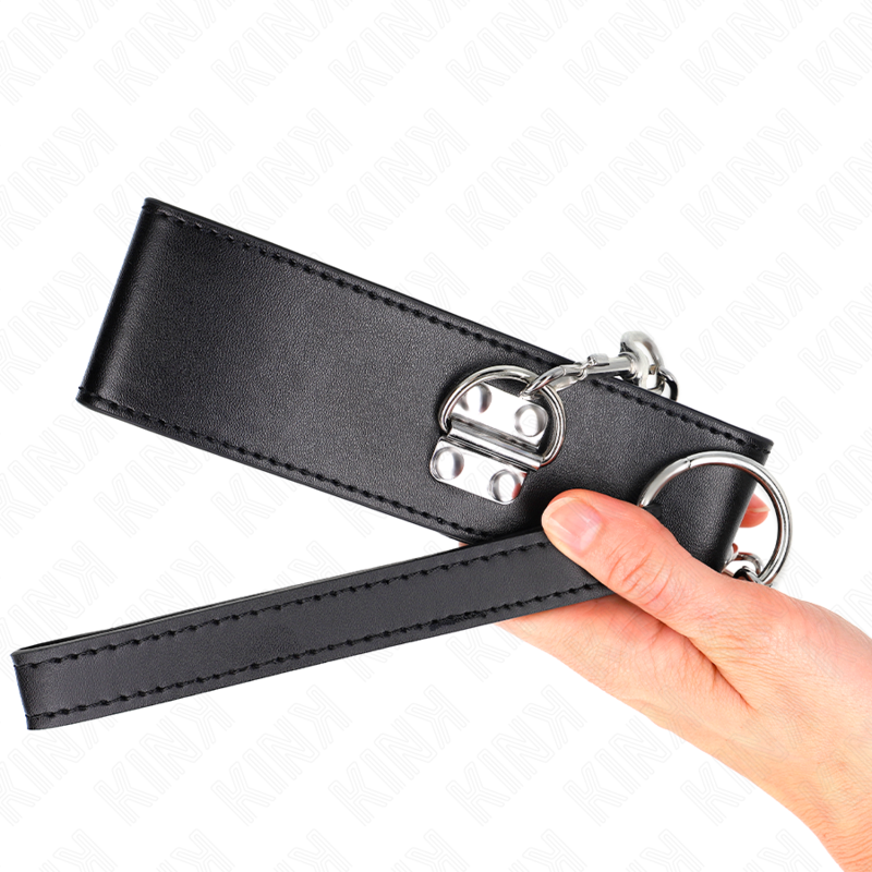 KINK - COLLARE CON GUINZAGLIO 65 CM DI LARGHEZZA NERO REGOLABILE 33,5-41 CM X 5 CM