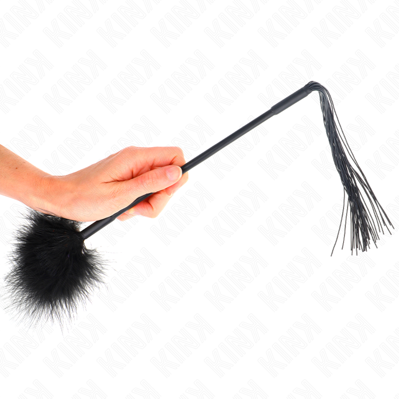 KINK - FRUSTA IN SILICONE CON PIUME DA 47 CM