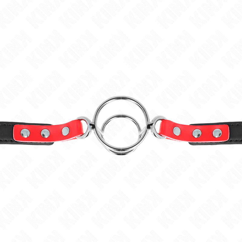 KINK - BAVAGLIO MULTI-O-RING 4 / 4,8 CM ROSSO REGOLABILE 38 X 56 CM