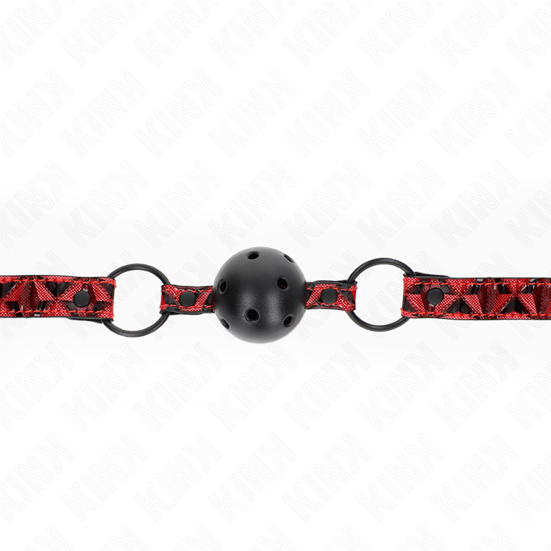 KINK - BALL GAG A FORMA DI DIAMANTE DA 4,5 CM MODELLO 2 64,5 CM REGOLABILE 42-60 CM