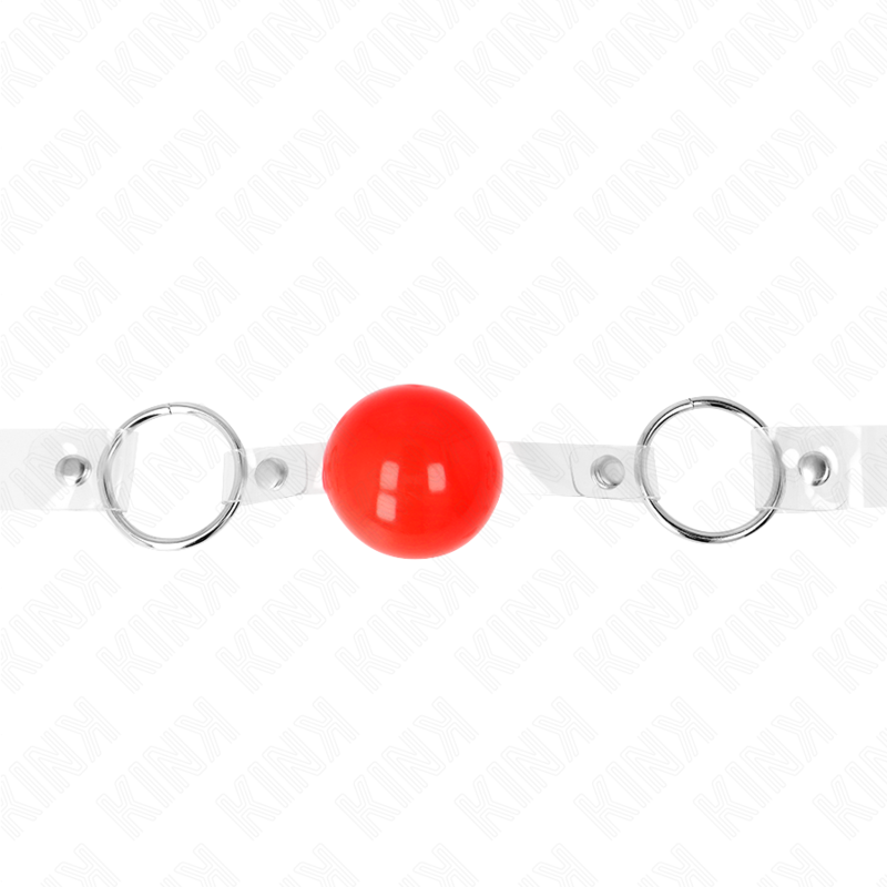 KINK - BALL GAG A PALLA ROSSA IN PVC TRASPARENTE REGOLABILE