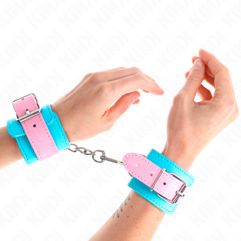 KINK - BRACCIALETTI REGOLABILI BLU / ROSA CHIC 16-28 CM X 5 CM