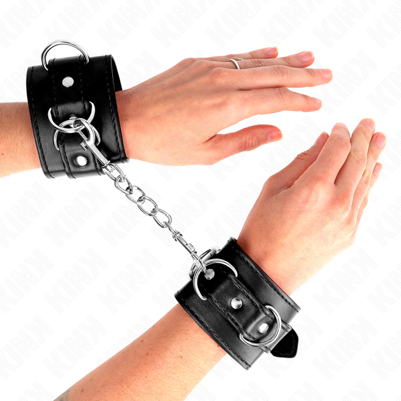 KINK - SUPPORTO PER POLSO CON 3 ANELLI A D REGOLABILI NERO 17,5-25 CM X 6 CM