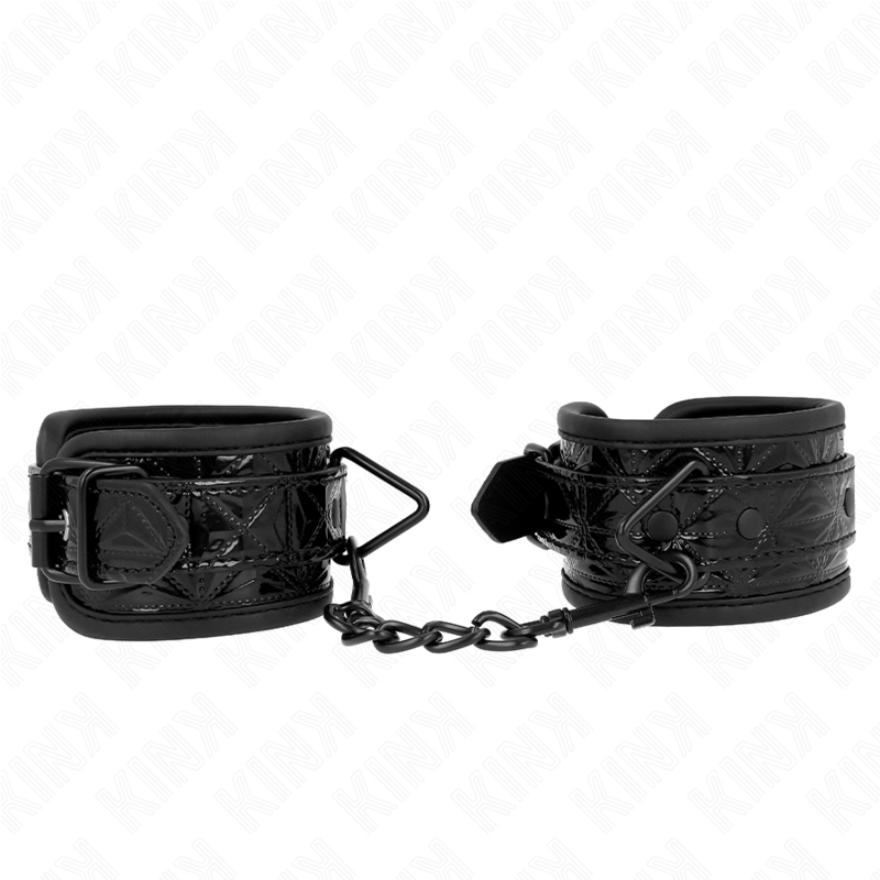 KINK - BRACCIALETTI CON MOTIVO A ROMBO NERO REGOLABILI 17-26 CM X 5,5 CM