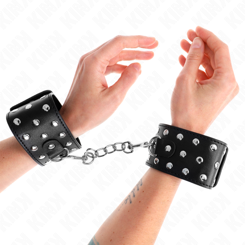 KINK - BRACCIALETTI REGOLABILI IN STILE PUNK 19-24 CM X 5,5 CM