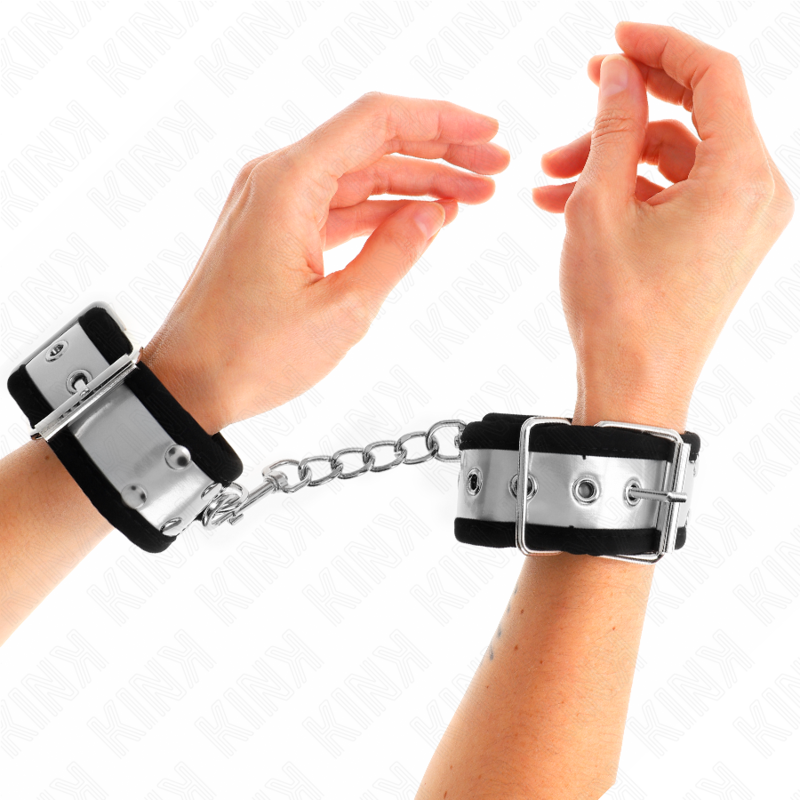 KINK - BRACCIALETTI SOTTILI NERO / ARGENTO 30 X 4 CM