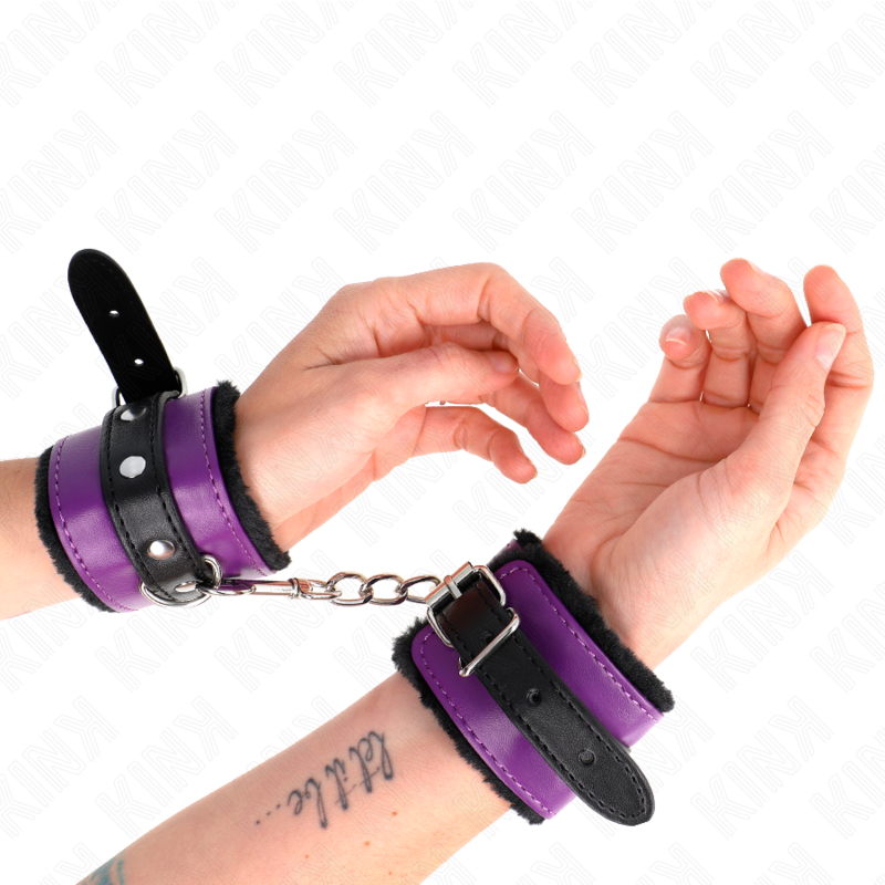 KINK - SUPPORTO PER POLSO PREMIUM CON FODERATURA NERA E CINTURINO REGOLABILE VIOLA/NERO 17-29 CM X 6 CM