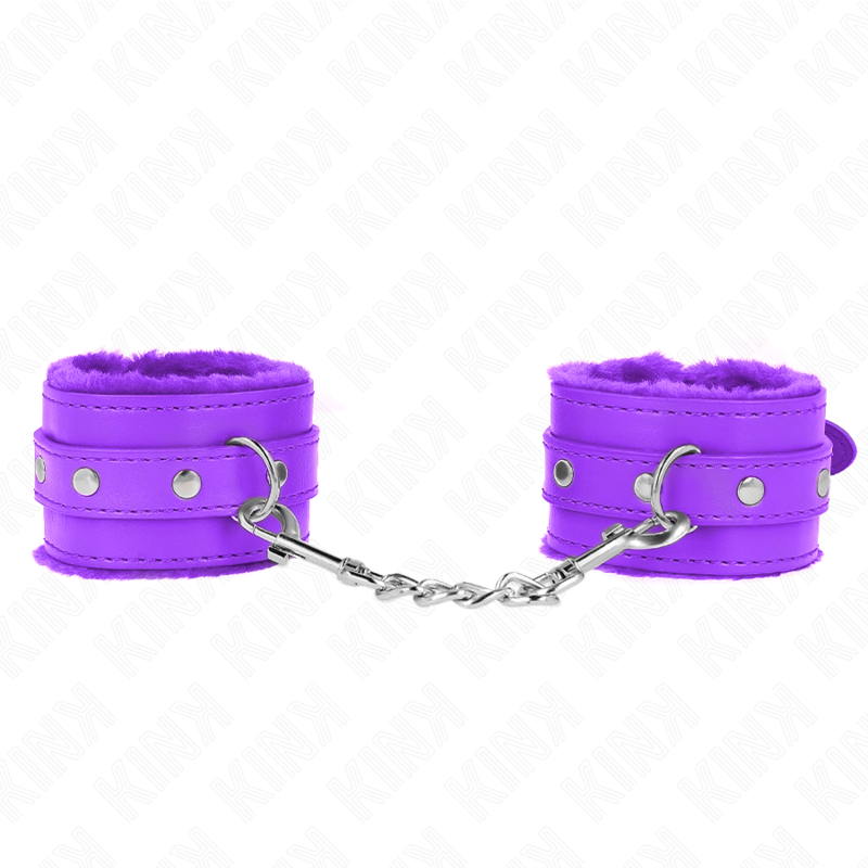 KINK - BRACCIALETTI PREMIUM CON FODERATURA VIOLA E CINTURINO VIOLA REGOLABILE 17-29 CM X 6 CM