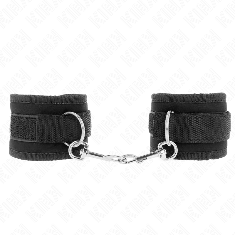 KINK - BRACCIALETTI IN NYLON NERO MODELLO 2 REGOLABILI 18-35 CM X 6 CM