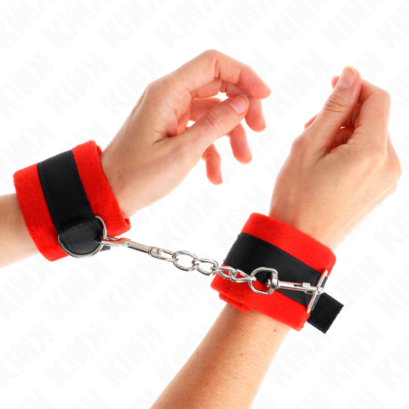 KINK - FASCE DA POLSO PER PRINCIPIANTI NERO-ROSSO 30 X 7 CM