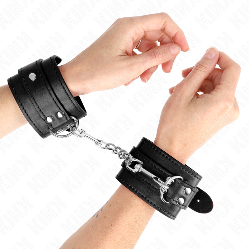 KINK - SEMPLICI BRACCIALETTI NERI REGOLABILI 20-23 CM X 5,5 CM