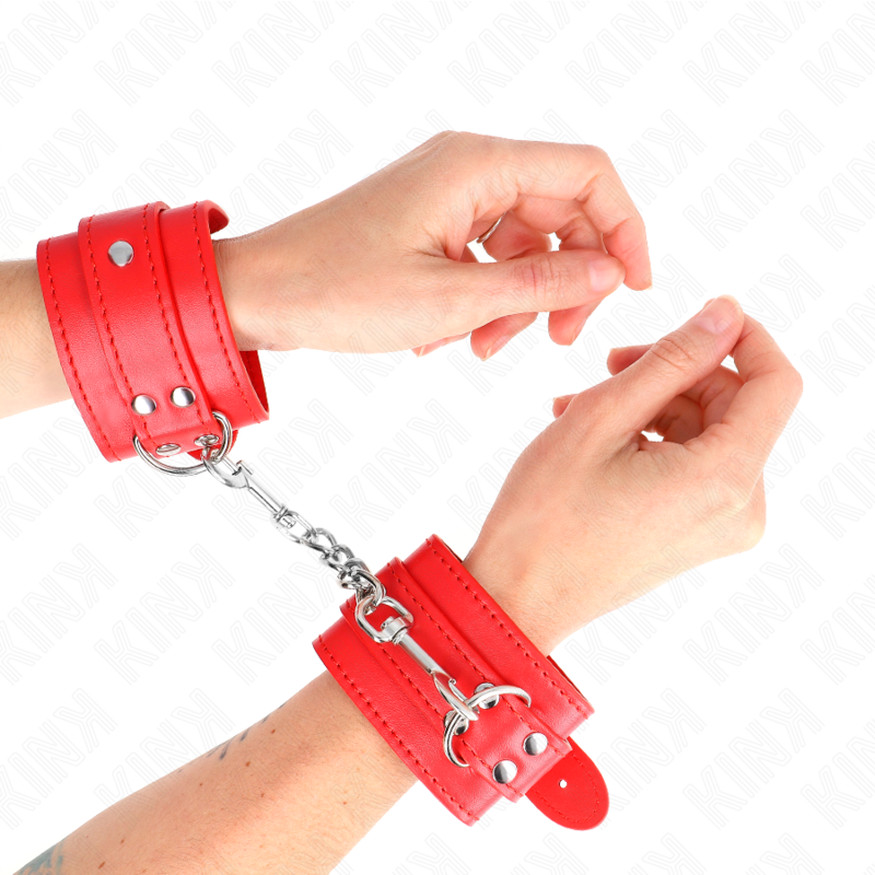 KINK - SEMPLICI BRACCIALETTI REGOLABILI ROSSI 20-23 CM X 5,5 CM