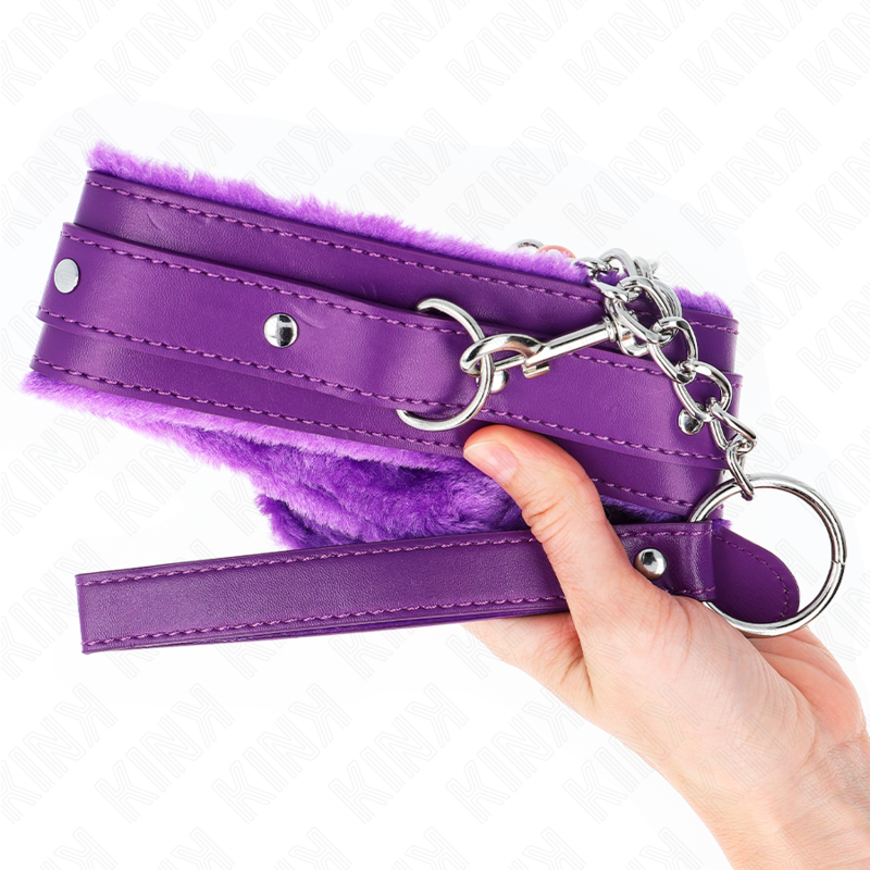 KINK - COLLARE VIOLA DA 65 CM CON GUINZAGLIO CON RESTRIZIONI REGOLABILI 36-42 CM X 5,5 CM