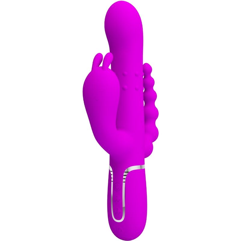 PRETTY LOVE - CAMMY VIBRATORE TRIPLO MULTIFUNZIONALE 4 IN 1 ROSA