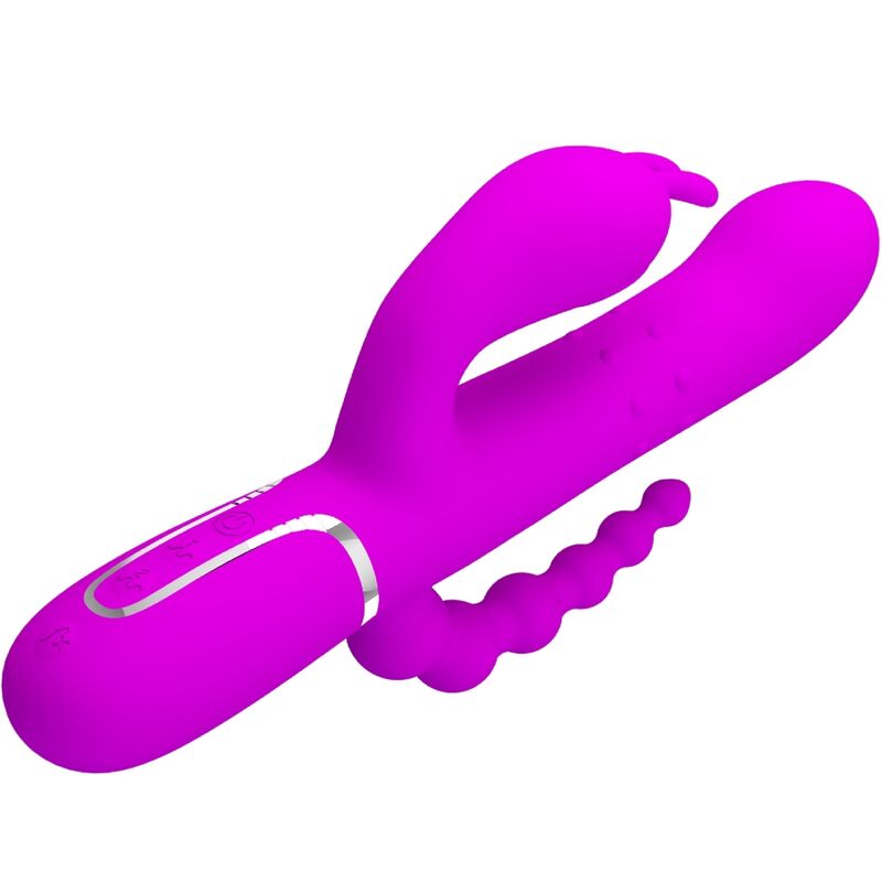 PRETTY LOVE - CAMMY VIBRATORE TRIPLO MULTIFUNZIONALE 4 IN 1 ROSA