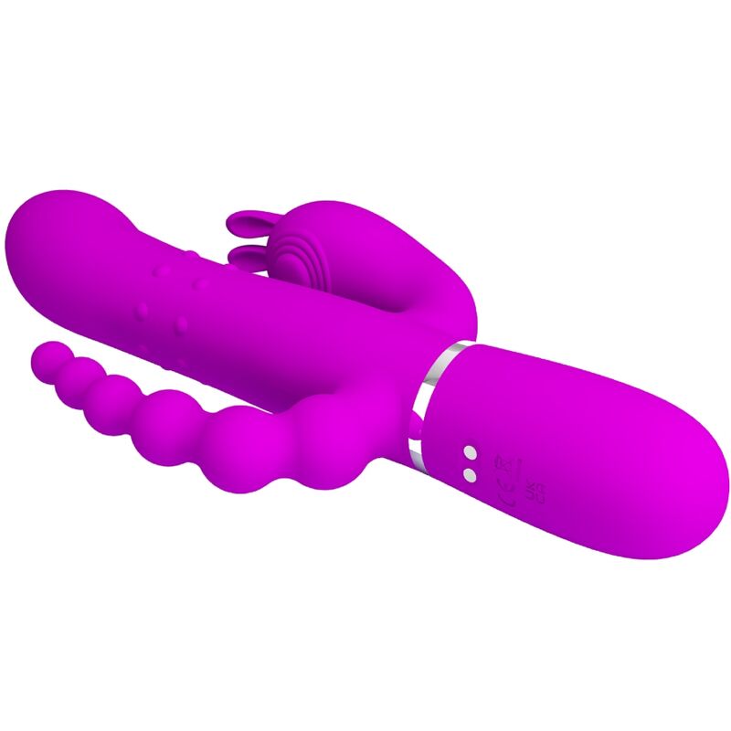 PRETTY LOVE - CAMMY VIBRATORE TRIPLO MULTIFUNZIONALE 4 IN 1 ROSA