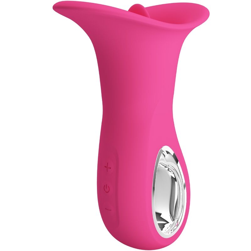 PRETTY LOVE - VIBRATORE ORALE CLYDE LINGUA VIBRANTE 12 VIBRAZIONI ROSA