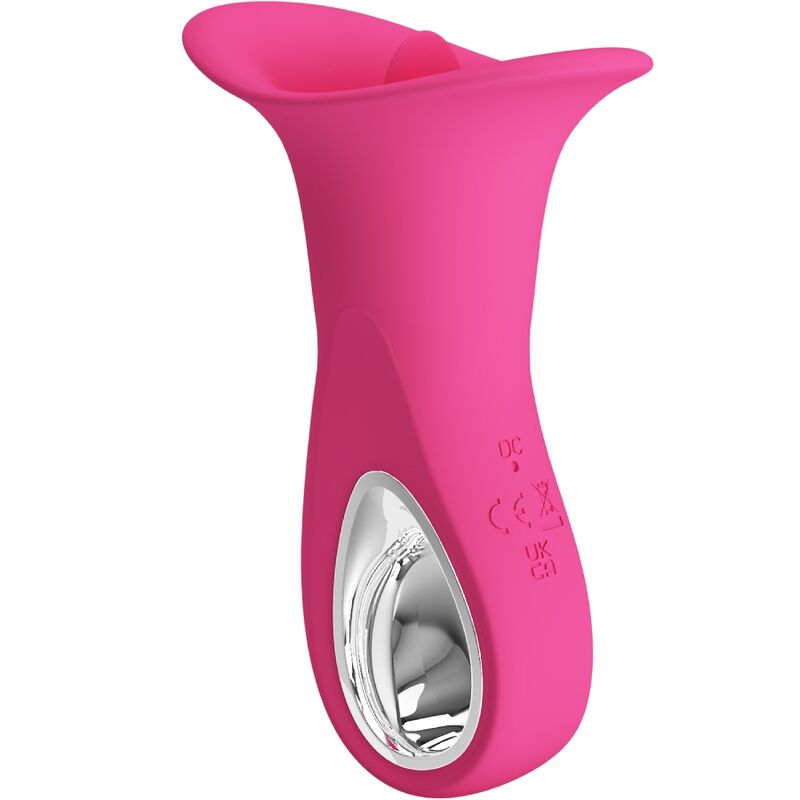 PRETTY LOVE - VIBRATORE ORALE CLYDE LINGUA VIBRANTE 12 VIBRAZIONI ROSA