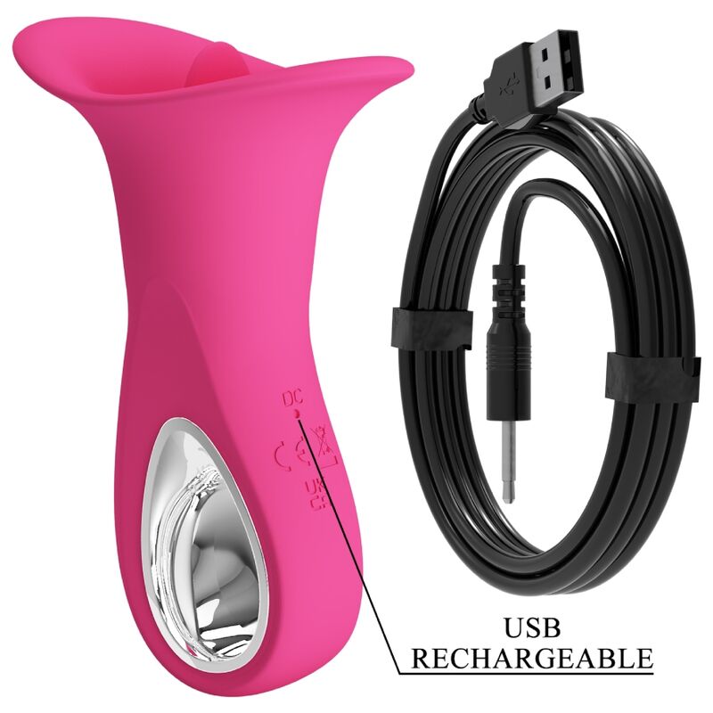 PRETTY LOVE - VIBRATORE ORALE CLYDE LINGUA VIBRANTE 12 VIBRAZIONI ROSA