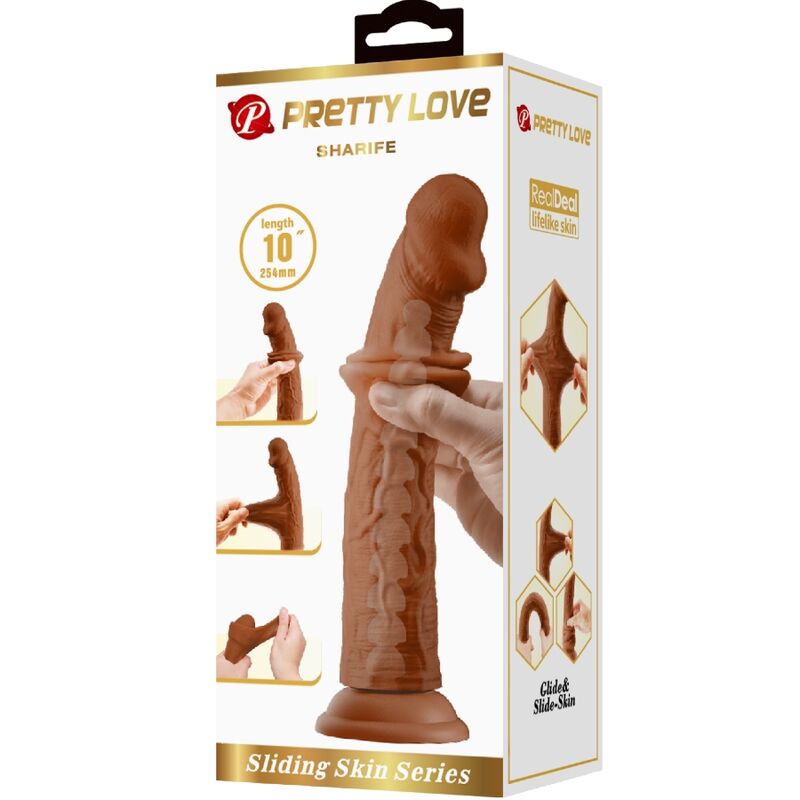 PRETTY LOVE - SHARIFE DILDO REALISTICO 25 CM MULATO