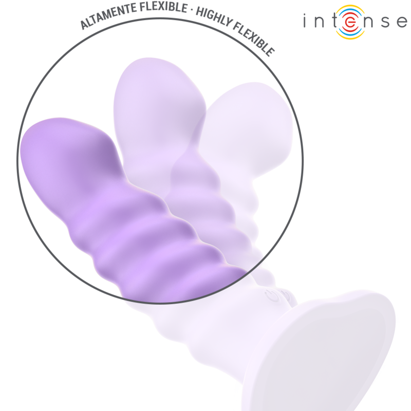 INTENSO - VIBRATORE BRENDA TAGLIA M DESIGN A SPIRALE 10 VIBRAZIONI TELECOMANDO VIOLA
