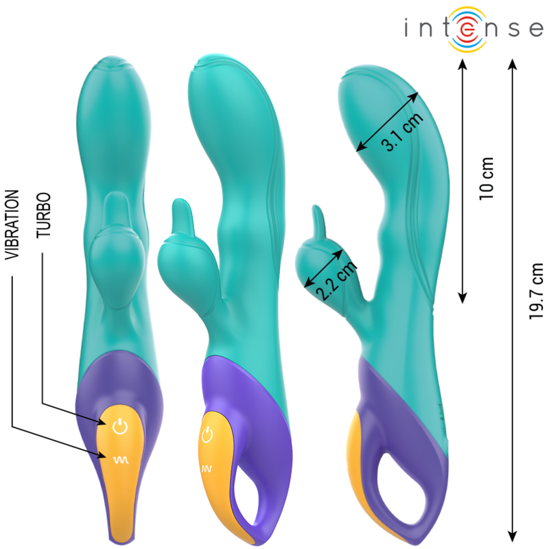 INTENSO - VIBRATORE FRED RABBIT BLU