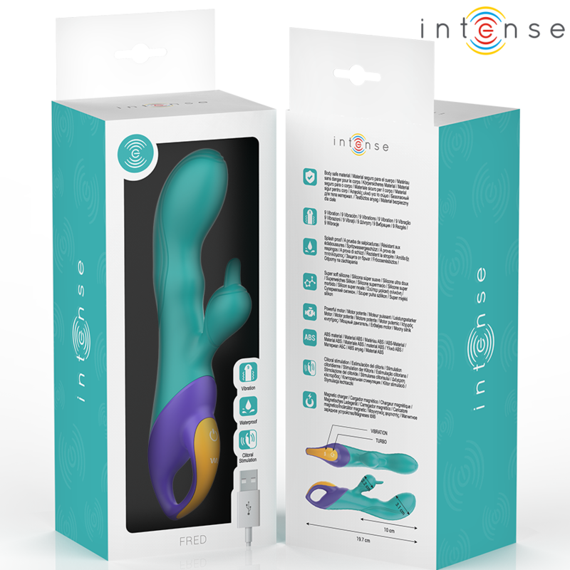 INTENSO - VIBRATORE FRED RABBIT BLU