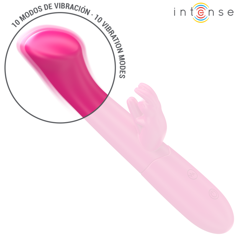 INTENSE - VIBRATORE CONIGLIO JULIETA 18,6 CM 10 VIBRAZIONI ROSA