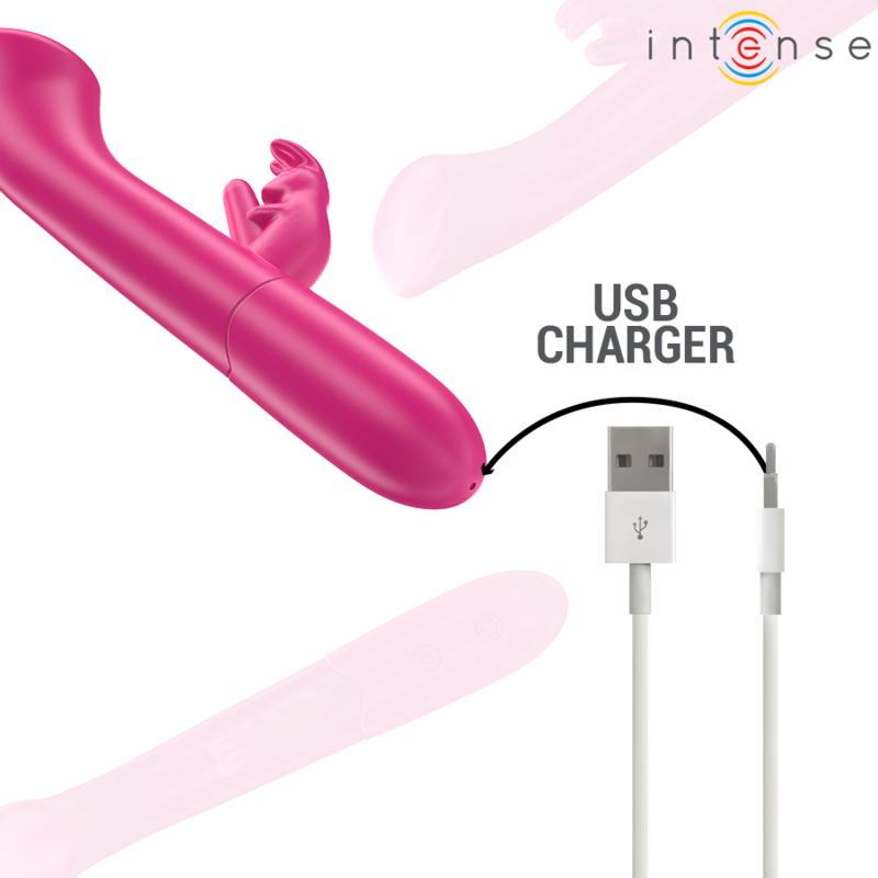INTENSE - VIBRATORE CONIGLIO JULIETA 18,6 CM 10 VIBRAZIONI ROSA