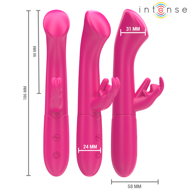 INTENSE - VIBRATORE CONIGLIO JULIETA 18,6 CM 10 VIBRAZIONI ROSA