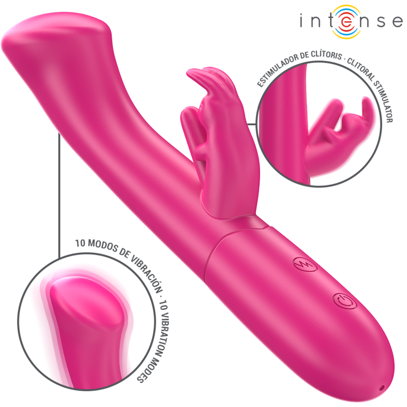 INTENSE - VIBRATORE CONIGLIO JULIETA 18,6 CM 10 VIBRAZIONI ROSA