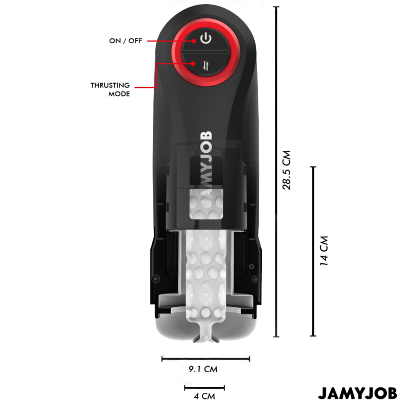 JAMYJOB - MASTURBATORE VAGINALE AUTOMATICO A GRAVITÀ CON 5 MODALITÀ DI SPINTA ED EFFETTO SONORO