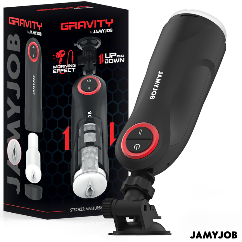 JAMYJOB - MASTURBATORE VAGINALE AUTOMATICO A GRAVITÀ CON 5 MODALITÀ DI SPINTA ED EFFETTO SONORO