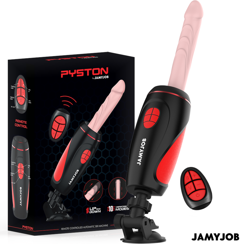 JAMYJOB - MASTURBATORE AUTOMATICO PYSTON BASE CON DILDO TELECOMANDATO