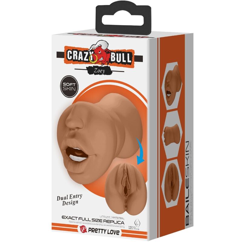 CRAZY BULL - ZOEY MASTURBATORE A DOPPIA BOCCA E VAGINA NATURALE
