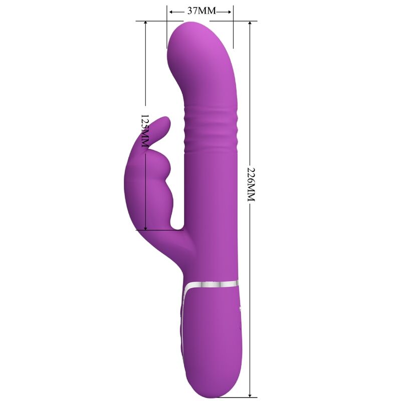 PRETTY LOVE - VIBRATORE CONIGLIO MULTIFUNZIONE 4 IN 1 COALE VIOLA