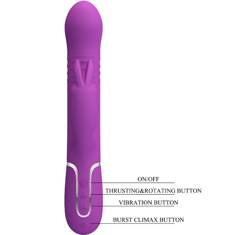 PRETTY LOVE - VIBRATORE CONIGLIO MULTIFUNZIONE 4 IN 1 COALE VIOLA