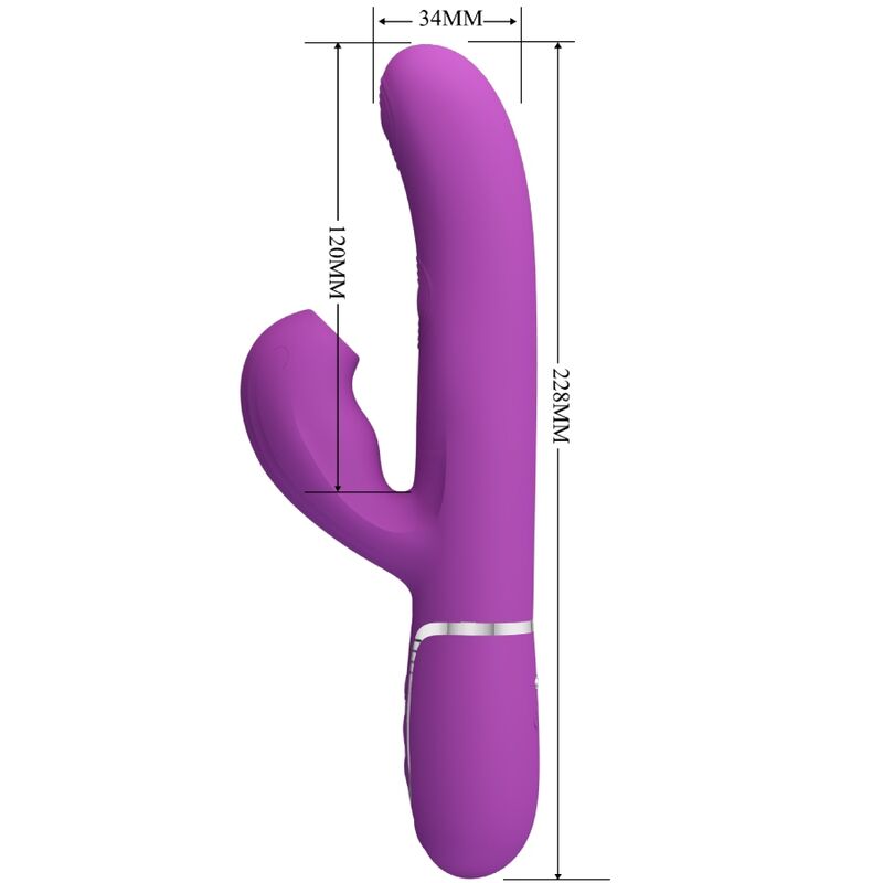 PRETTY LOVE - PERLITA VIBRATORE CONIGLIO MULTIFUNZIONE 3 IN 1 VIOLA