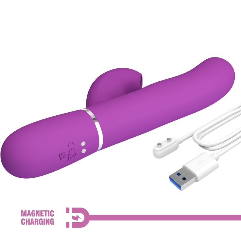 PRETTY LOVE - PERLITA VIBRATORE CONIGLIO MULTIFUNZIONE 3 IN 1 VIOLA