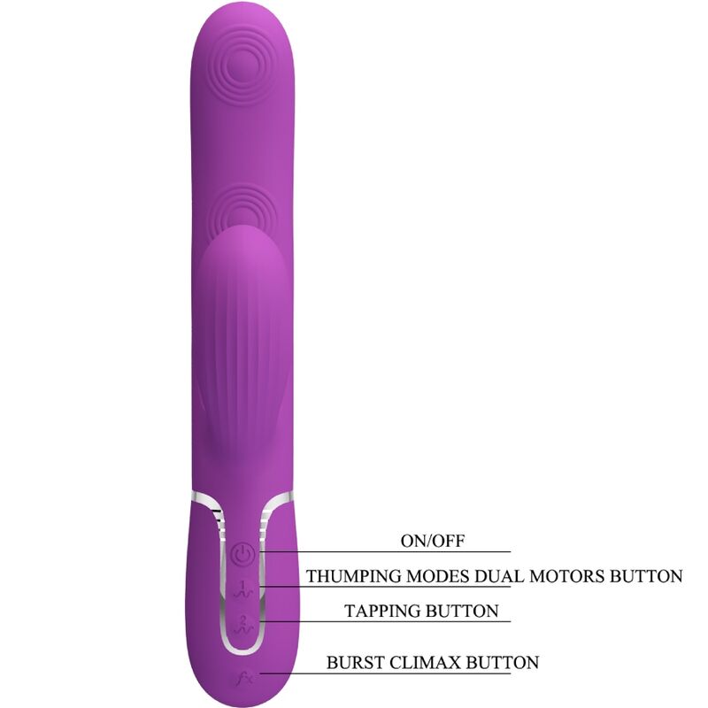 PRETTY LOVE - PERLITA VIBRATORE CONIGLIO MULTIFUNZIONE 3 IN 1 VIOLA