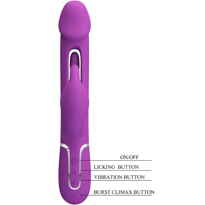 PRETTY LOVE - KAMPAS VIBRATORE CONIGLIO MULTIFUNZIONE 3 IN 1 VIOLA