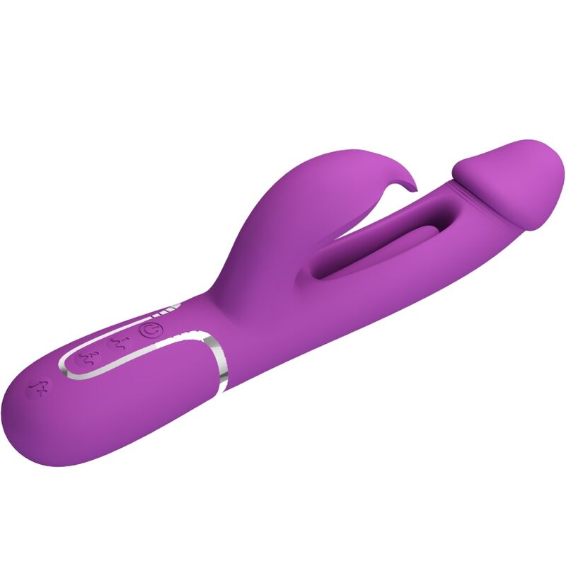 PRETTY LOVE - KAMPAS VIBRATORE CONIGLIO MULTIFUNZIONE 3 IN 1 VIOLA