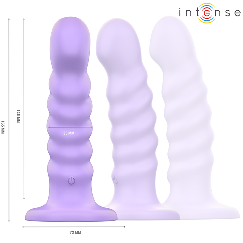 INTENSO - VIBRATORE BRENDA TAGLIA M DESIGN A SPIRALE 10 VIBRAZIONI TELECOMANDO VIOLA