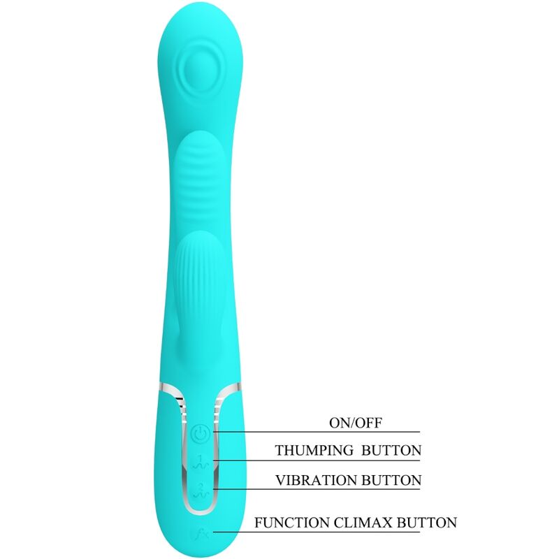 PRETTY LOVE - SHANIA VIBRATORE TRIPLO CONIGLIO MULTIFUNZIONE 3 IN 1