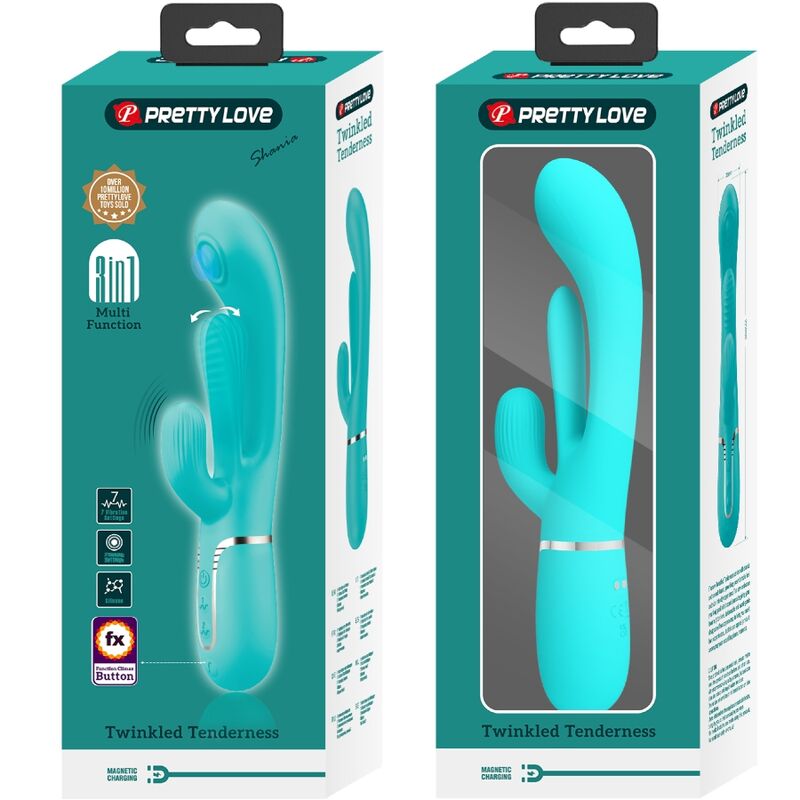PRETTY LOVE - SHANIA VIBRATORE TRIPLO CONIGLIO MULTIFUNZIONE 3 IN 1