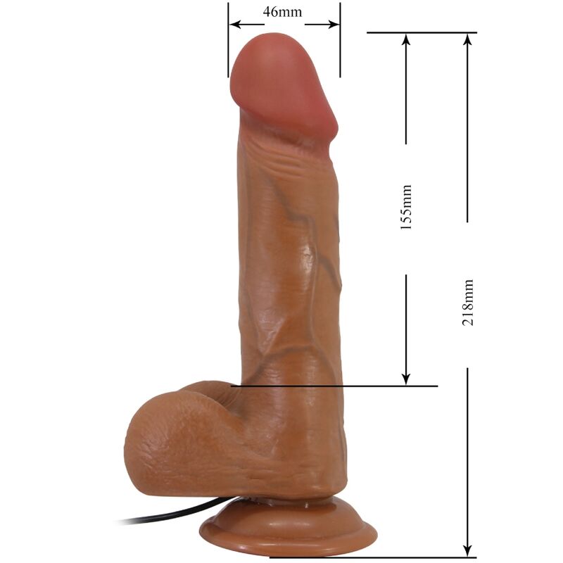 DANCE - BAHAMUT VIBRATORE REALISTICO 21,8 CM NATURALE TELECOMANDO