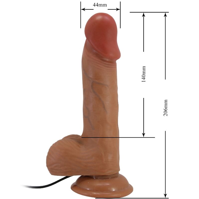 DANCE - CATOBLEPAS VIBRATORE REALISTICO 20,6 CM NATURALE TELECOMANDO