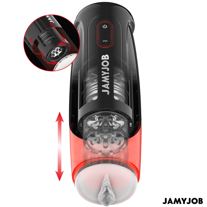 JAMYJOB - MASTURBATORE VAGINALE AUTOMATICO STORM 10 MODALITÀ DI ROTAZIONE E SPINTA